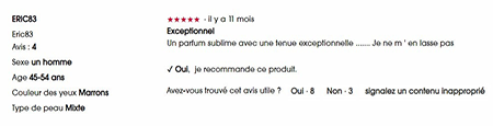 Biais cognitif d'entrainement : les avis client sur Sephora