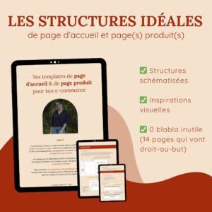 Templates de page d’accueil et page produit (avec inspis)