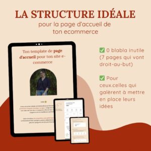 visuel du template de page d'accueil ecommerce